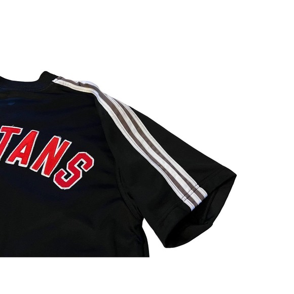 Vintage Adidas Shirt Medium Black Spartans Basketball Warm Up Shirt Snap On - Picture 9 of 9